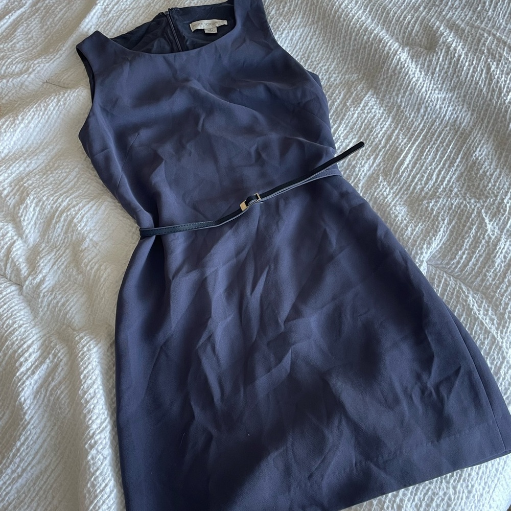 Elegant Blue Sleeveless Dress Audrey Hepburn Inspired